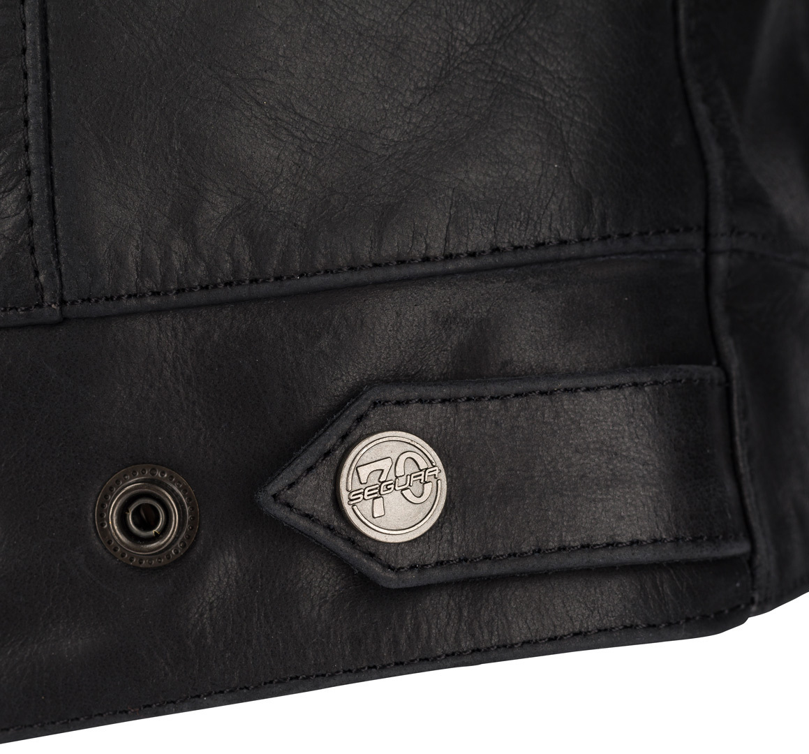 Segura Stripe Ladies Motorcycle Leather Jacket black/silver 46 Figure 3