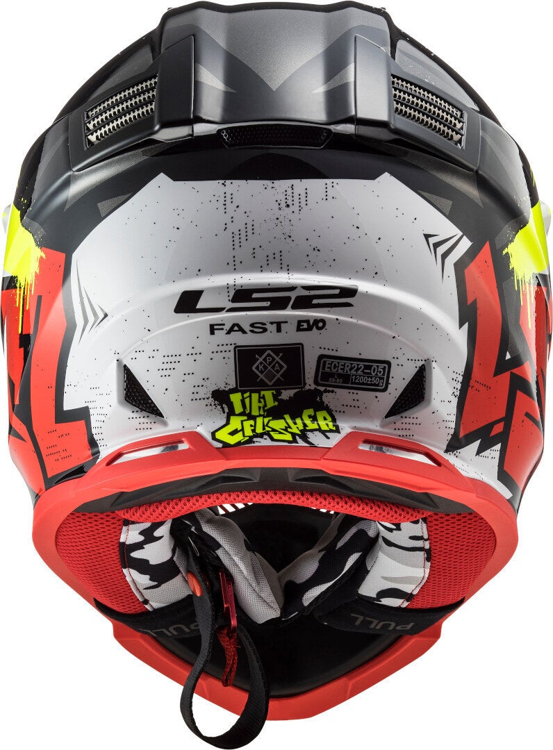 LS2 MX437 Fast Evo Crusher Casco Motocross nero opaco/rosso S (55/56) Figura 3