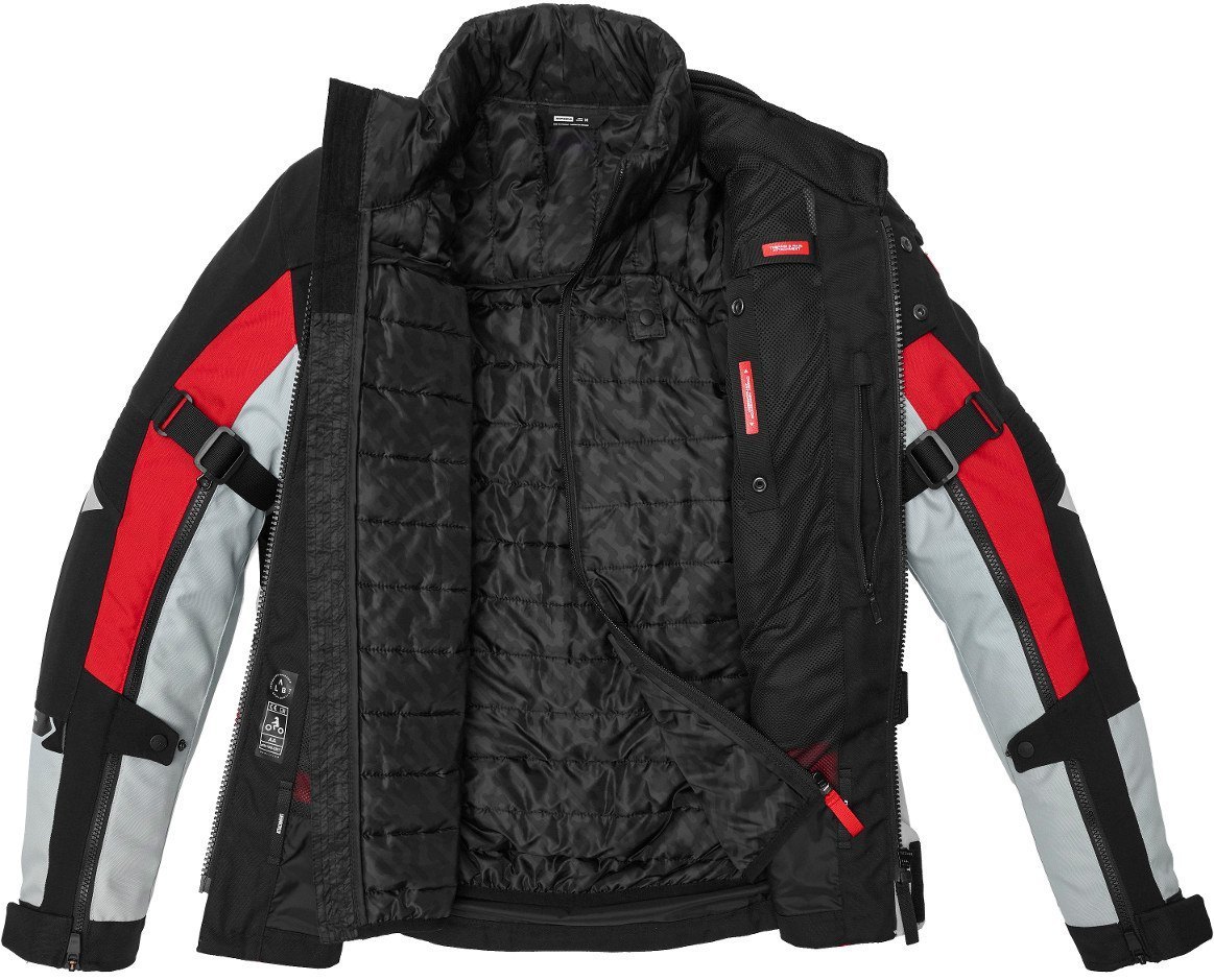 Spidi H2Out Allroad Motorcycle Textile Jacket black/grey/red 4XL Figure 5