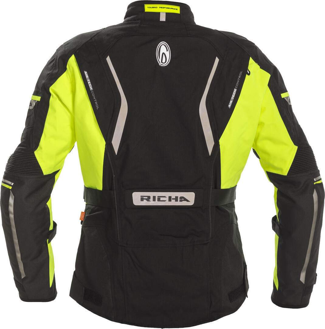 Richa Infinity 2 imperméable à l’eau dames moto textile veste noir/jaune M Figure 2