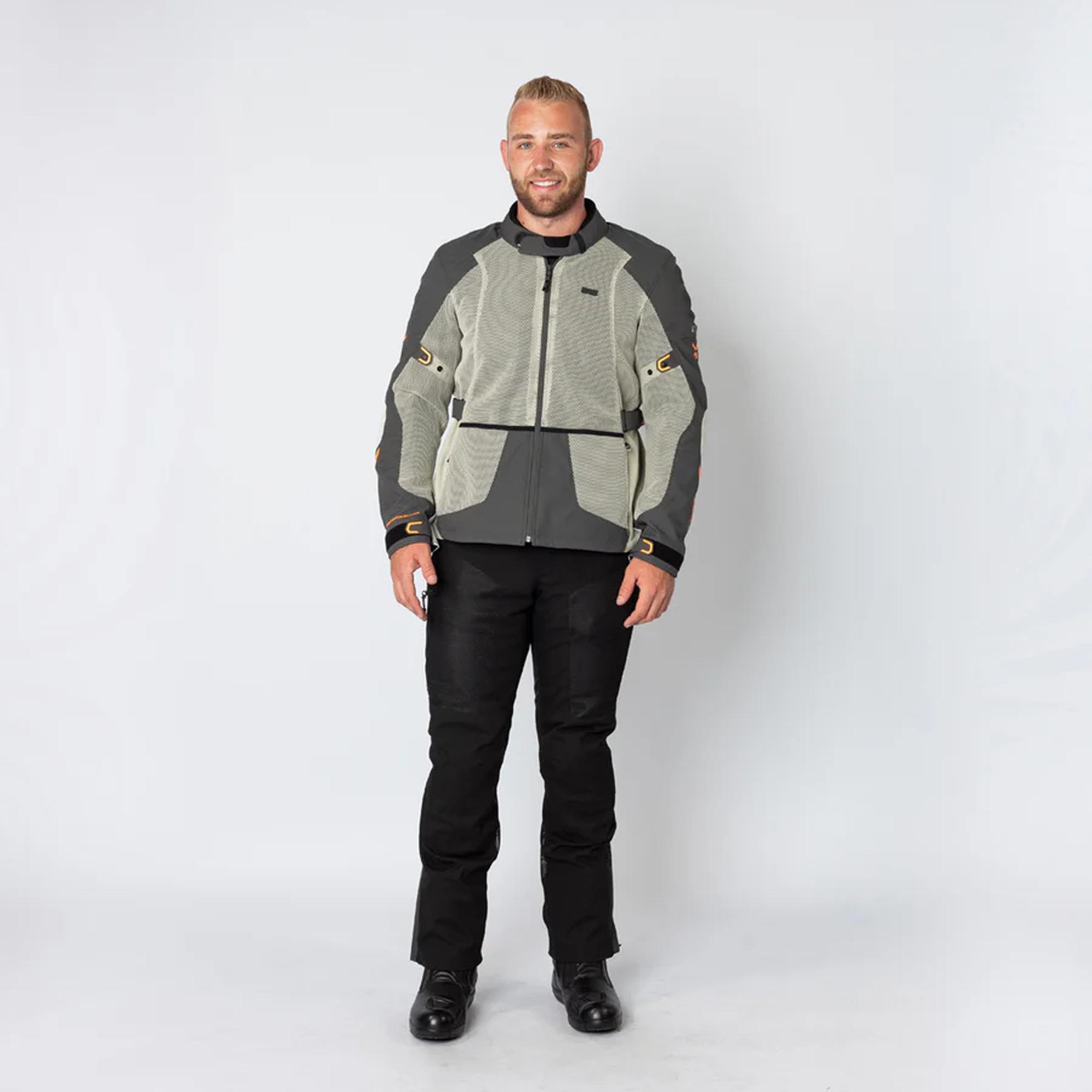 IXS Tourster-Big Air 1.0 Mesh Motorcycle Textile Jacket grey/beige 4XL Figure 6
