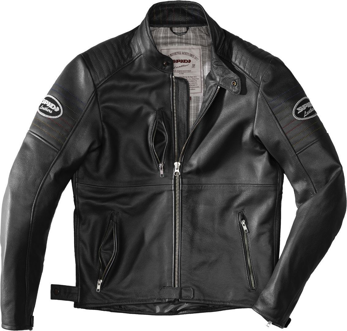 Spidi Clubber Motorcycle Leather Jacket black 48 Figure 1