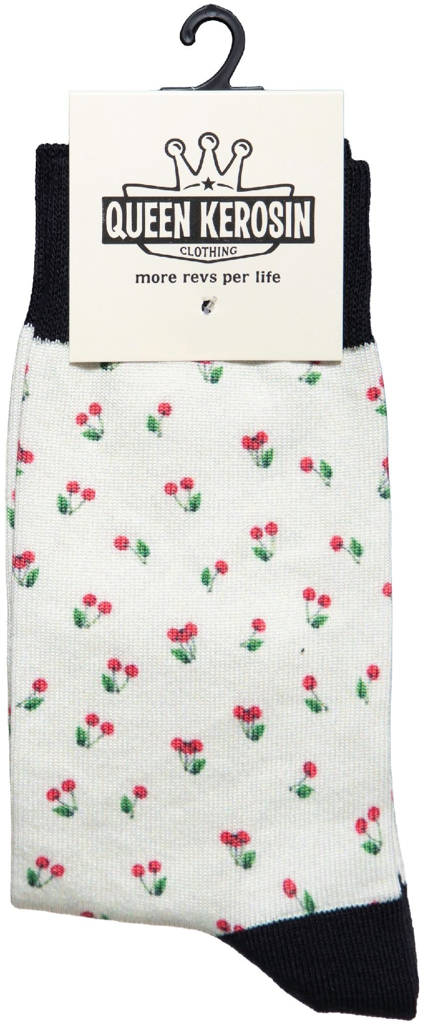 Queen Kerosin Cherry Meias femininas Branco 36/38 Figura 3