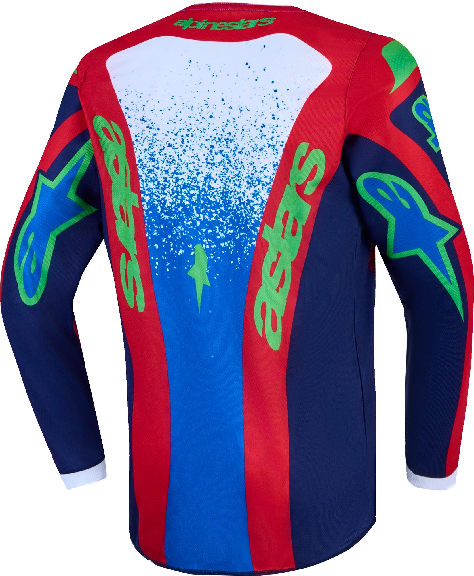 Alpinestars Fluid Drag Camisa de Motocross Juvenil azul/vermelho/branco S Figura 2