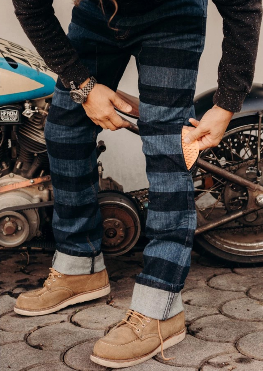 HolyFreedom Knuckle Motorrad Jeans dunkelblau/hellblau 32/33 Abbildung 5