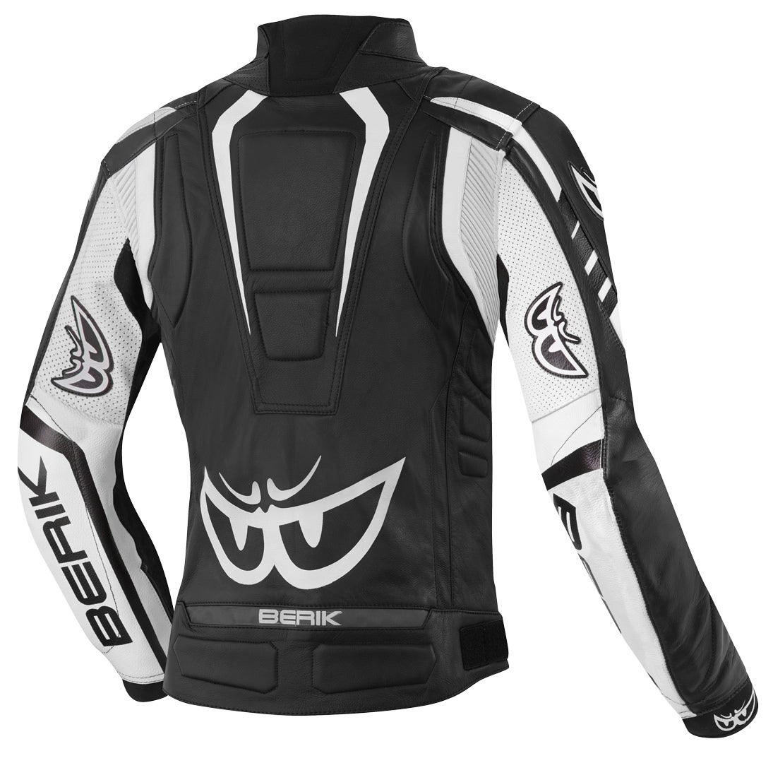 Berik Striper Damen Motorrad Lederjacke schwarz/weiß 44 Abbildung 2