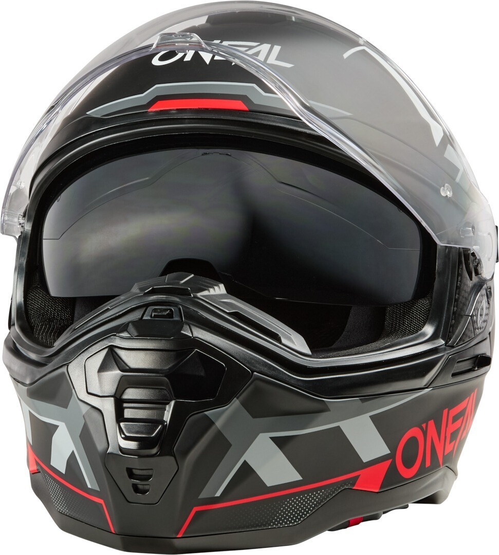 Oneal D-SRS Square V.25 Cască de motocross Negru mat/gri/roșu S Figura 7