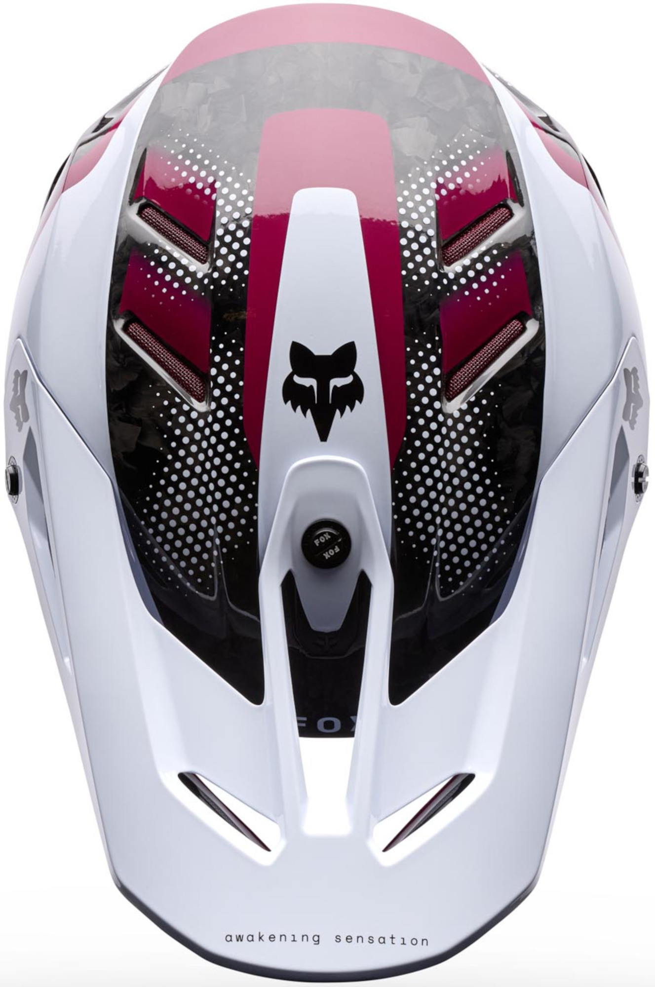 FOX V3 RS Tactile Carbon Motocross Helmet white/pink/black M Figure 5