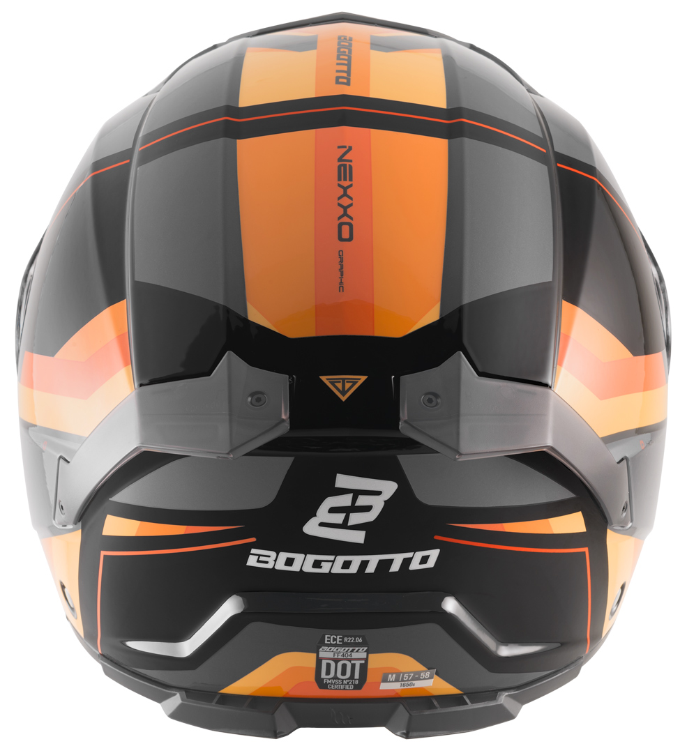 Bogotto FF404 Ezion Cască Flip-Up Negru mat/portocaliu M Figura 6