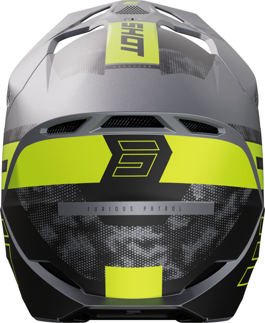 Shot Furious Patrol Motocross hjälm grå/neongul XS (53/54) Figur 2