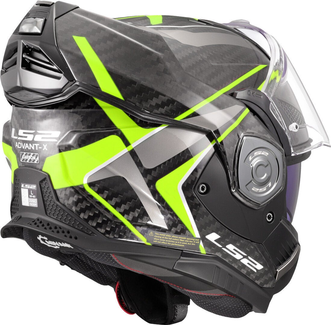 LS2 FF901 Advant X Carbon Future II Helm neongeel S (55/56) Figuur 11