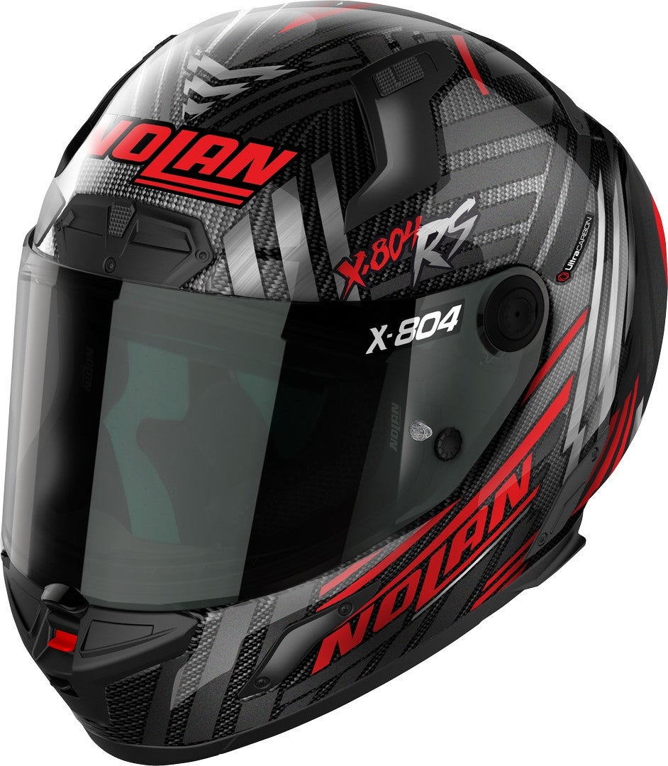 Nolan X-804 RS Ultra Carbon Spectre Hjelm sort/grå/rød S (56) Figur 1