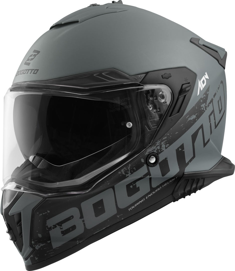 Side view of Bogotto FG-601 Duo Fiberglass Enduro Helmet