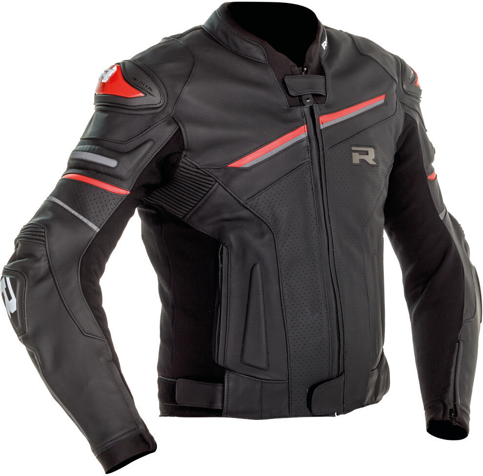 Richa Mugello 2 perforated Motorcycle Leather Jacket black/red 46 Figure 1
