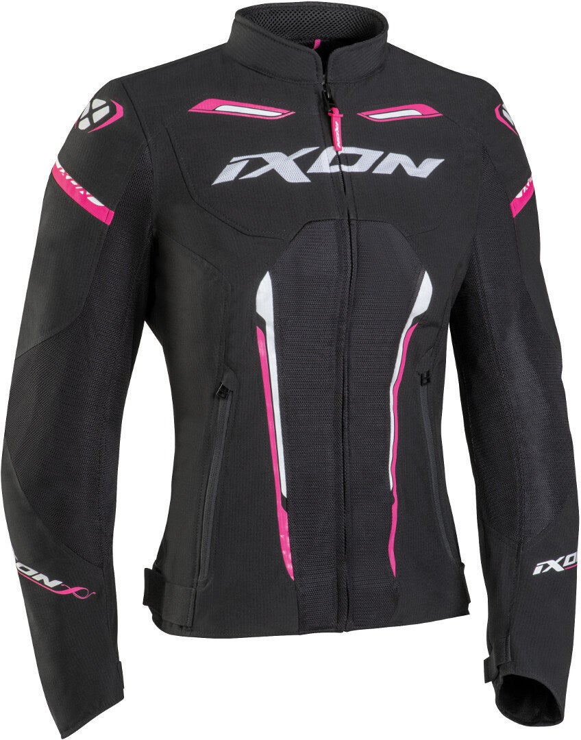 Ixon Striker Air Ladies Motorcycle Textile Jacket black/white/pink M Figure 1