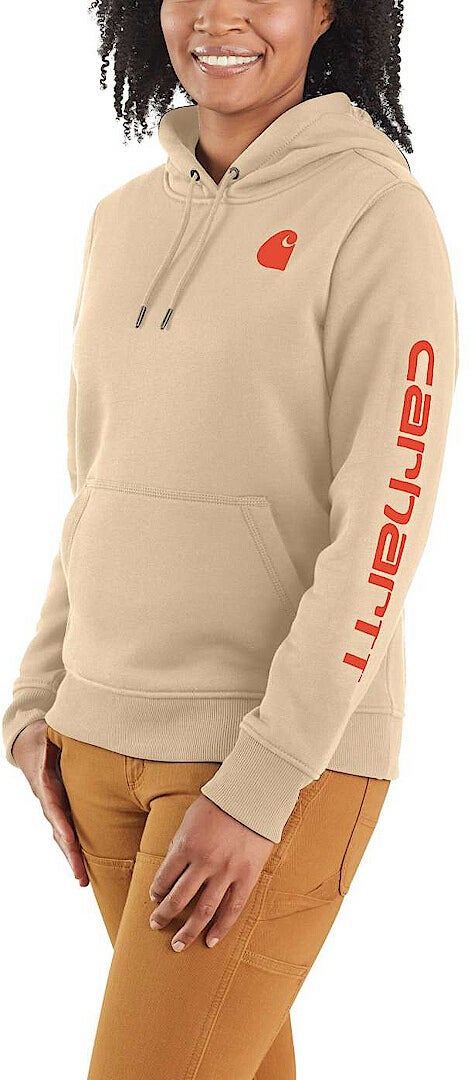 Carhartt Clarksburg Logo Hættetrøje til damer Fløde L Figur 2