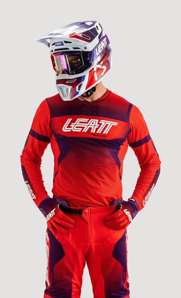 Leatt 5.5 UltraWeld 2025 Maglia da motocross rosso/viola M Figura 3