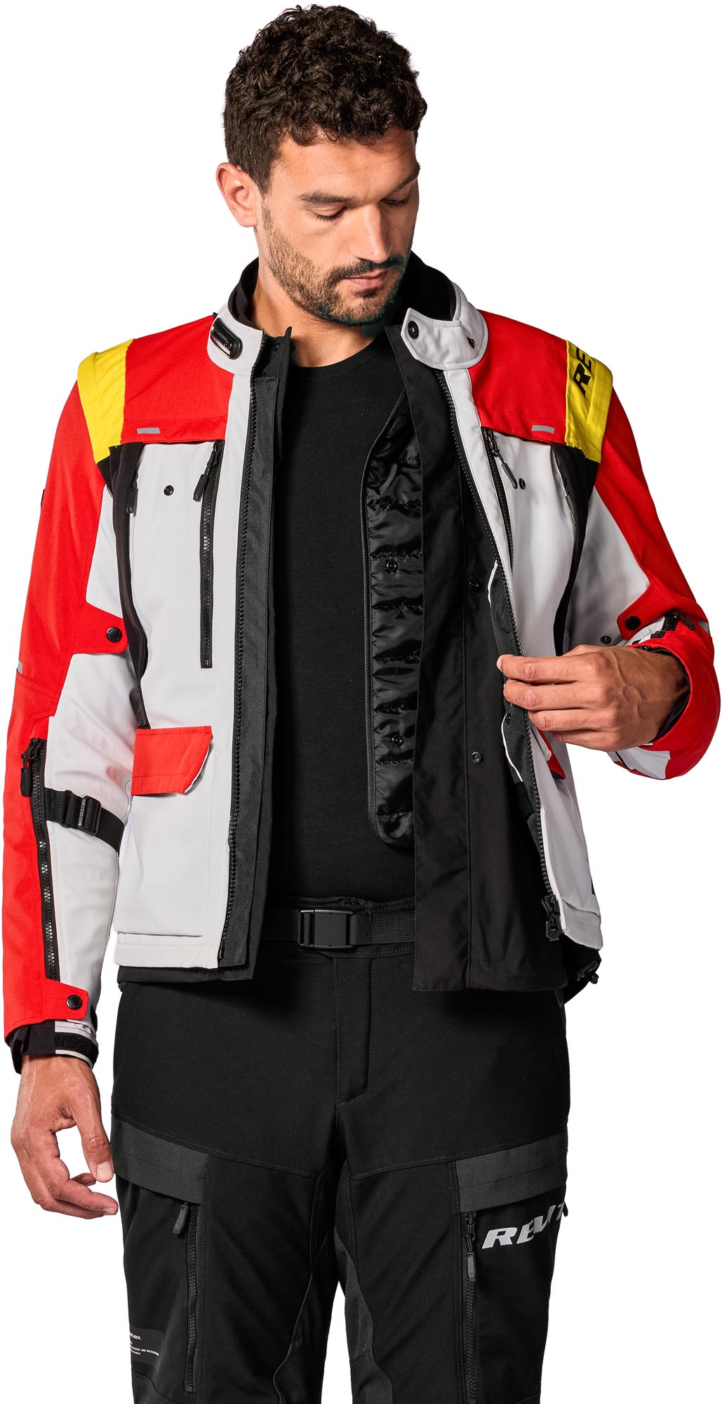 Revit Offtrack 3 H2O wasserdichte Motorrad Textiljacke rot/weiß S Abbildung 6