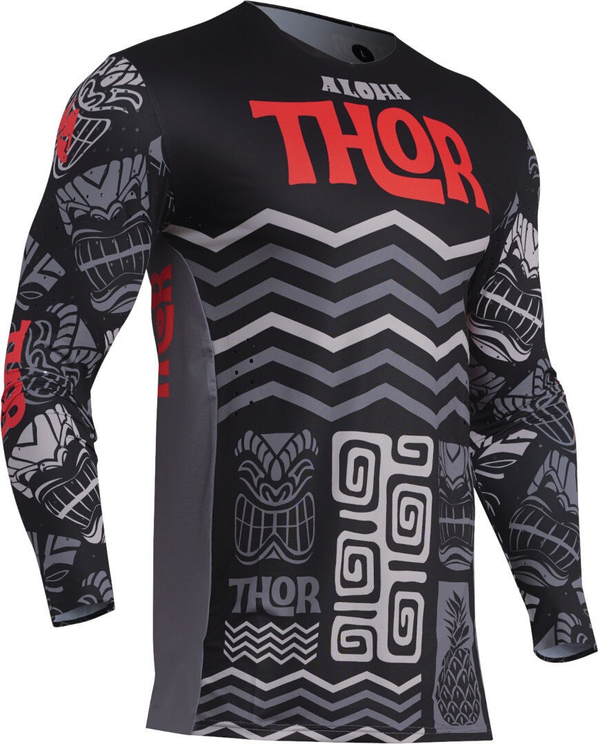 Thor Prime Aloha Maillot de motocross Noir/Gris/Rouge XXL Figure 1