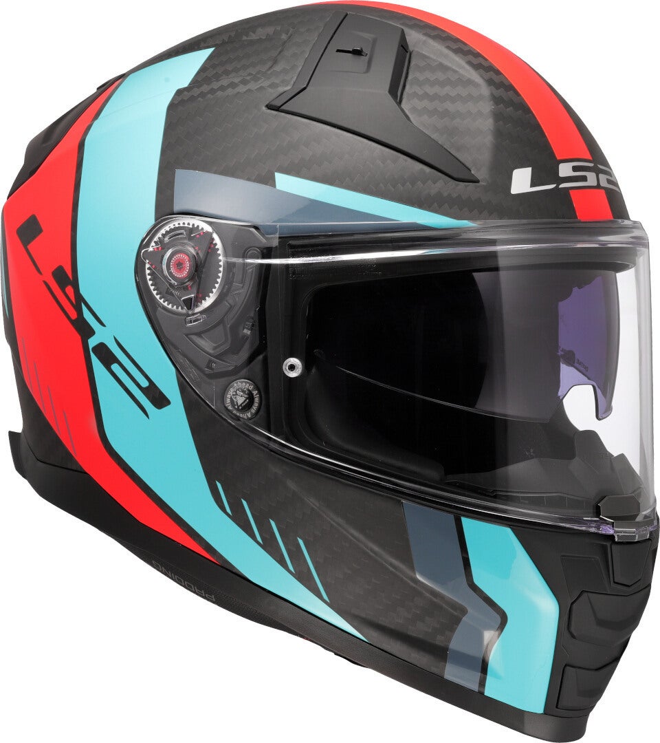 LS2 FF811 Vector II Carbon Grid Casco Rojo mate/turquesa XS (53/54) Figura 7