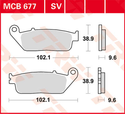 TRW Lucas Bremsbelag MCB677 Figur 1