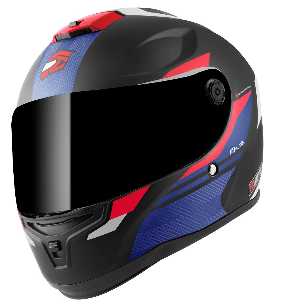 FC-Moto FF114B Zeron Helmet black matt/red/blue/white XL Figure 1