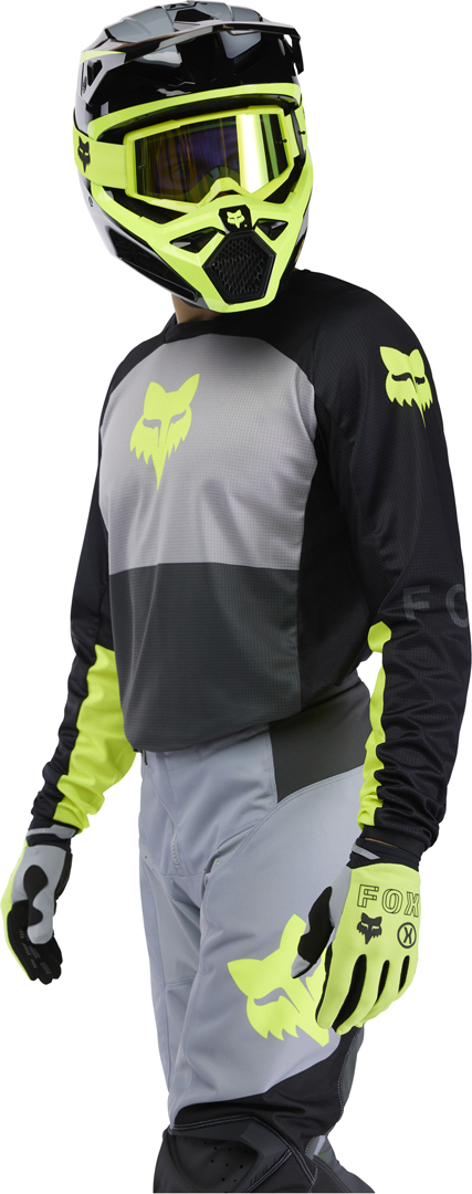 FOX 180 Flow Maillot de motocross noir/jaune M Figure 8