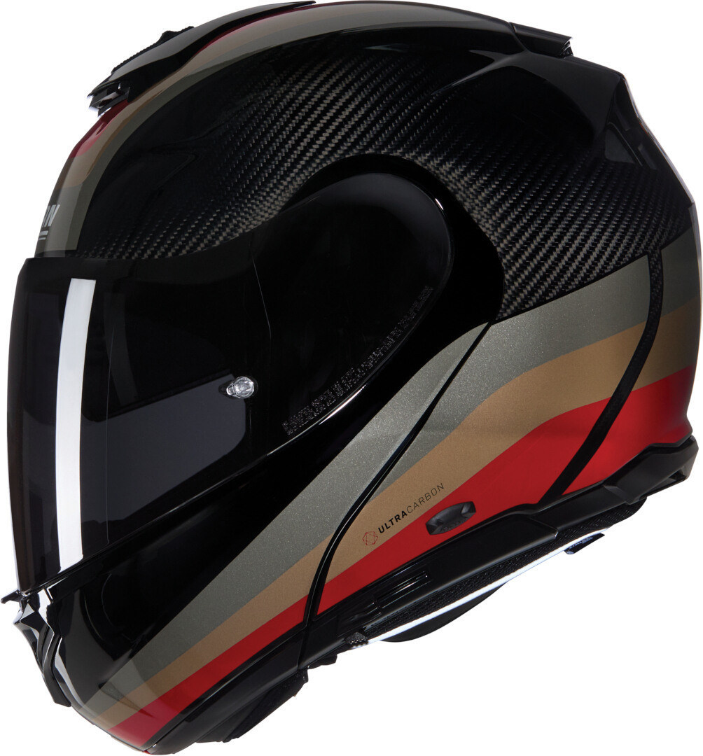 Nolan X-1005 Ultra Carbon Gran Tour N-Com Hjälm svart/ockra Förlust (60) Figur 2