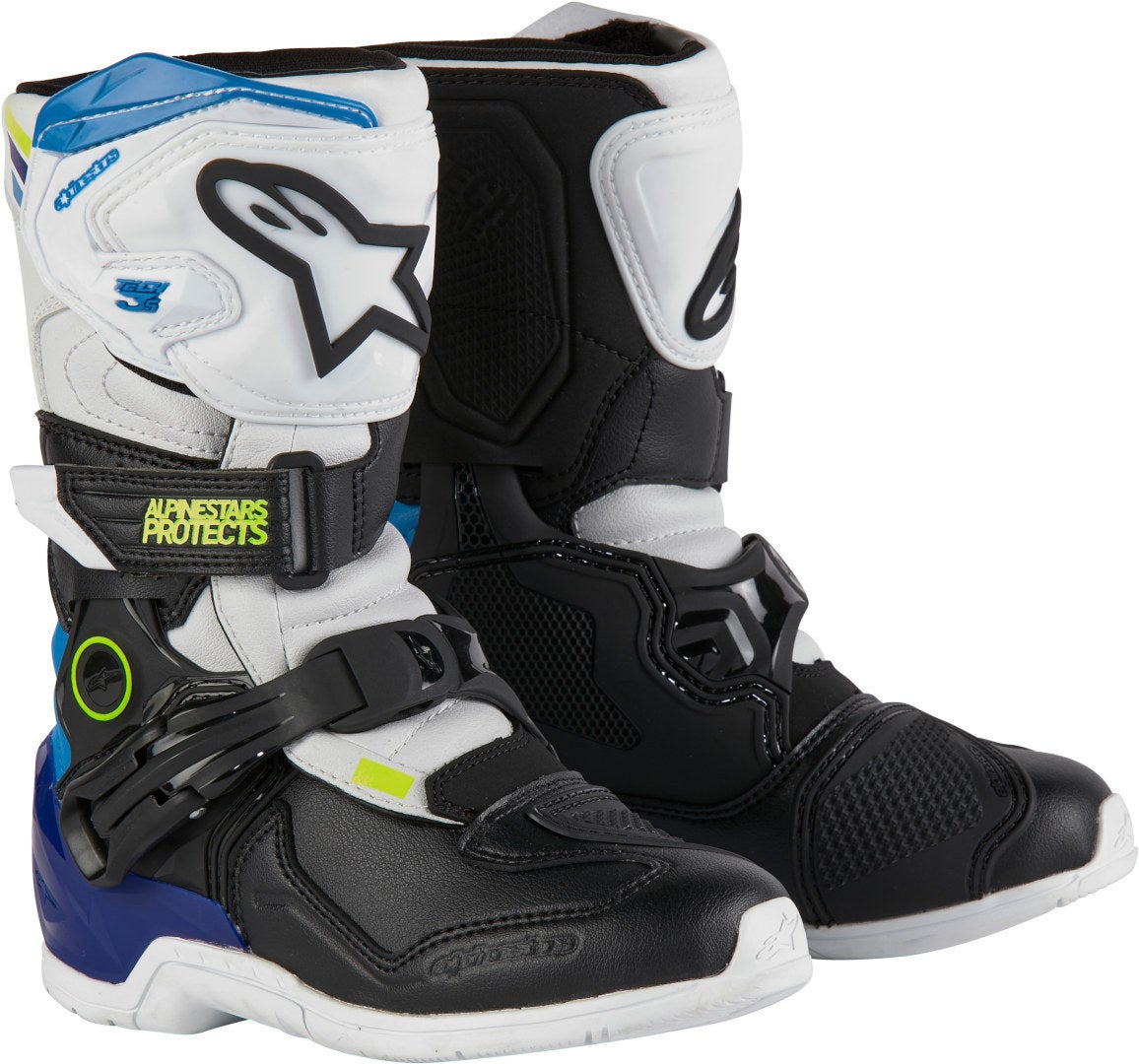 white/black/blue