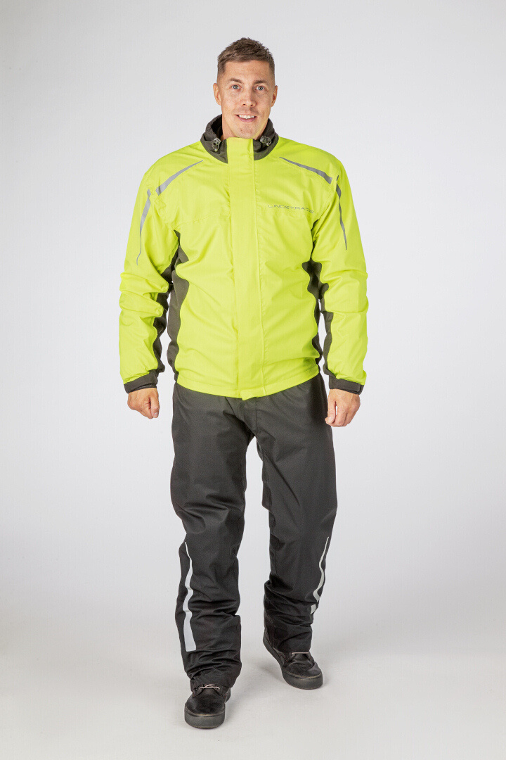 Lindstrands DW+ Motorfiets regenjas Geel/zwart S Figuur 3