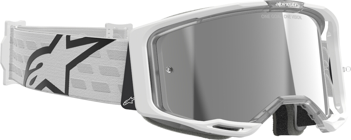 Alpinestars Vision 8 Corp Mirror Stripes Ochelari de motocross alb Figura 2