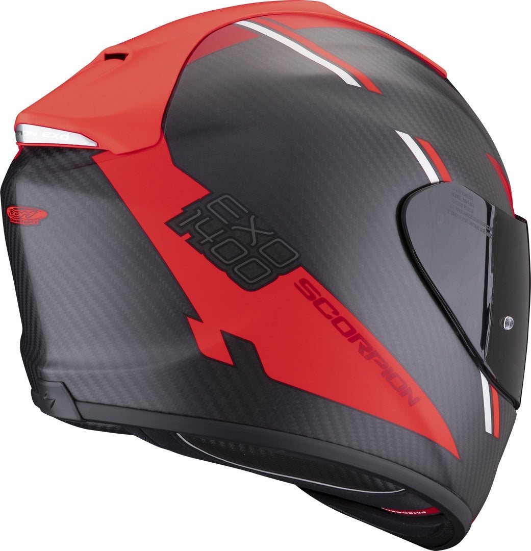 Scorpion EXO-1400 Evo Air Kendal Carbon hjelm sort mat/rød S (55/56) Figur 2