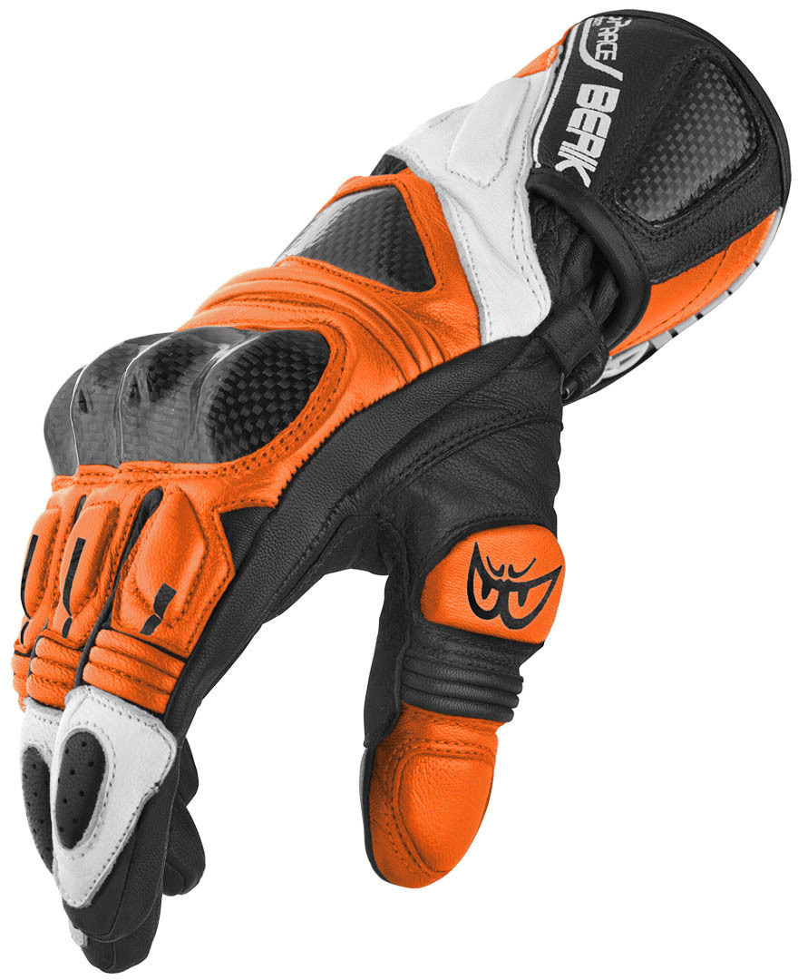 Berik Namib Pro Motorcykel handsker sort/hvid/orange L Figur 3