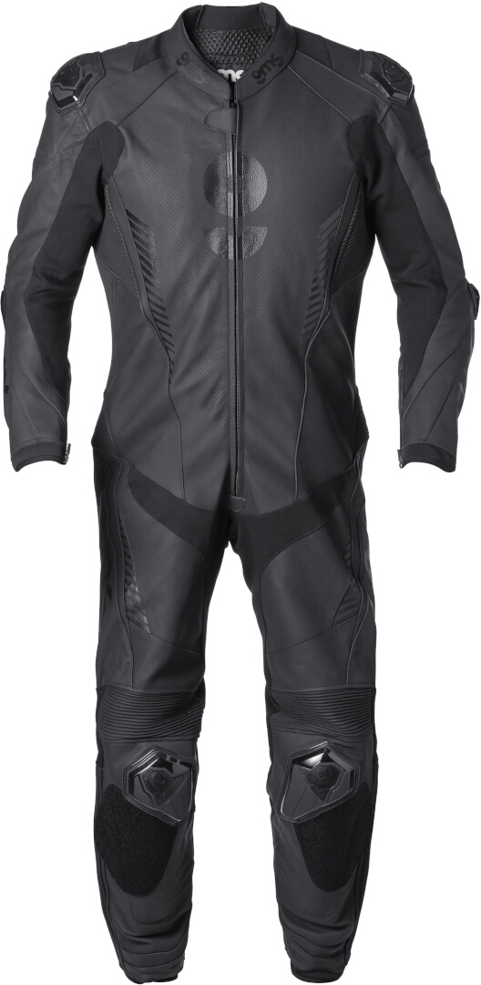 GMS GRC-1 Eendelig motorfiets lederen pak Zwart 60 Figuur 1