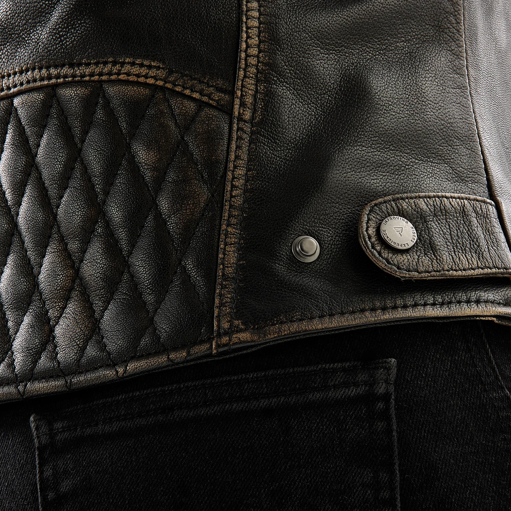 Side view of Rebelhorn Hunter 2 Ladies Motorcycle Leather Jacket