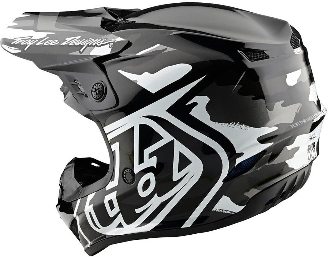 Troy Lee Designs GP Overload Camo Motocross Helm schwarz/weiß M Abbildung 7