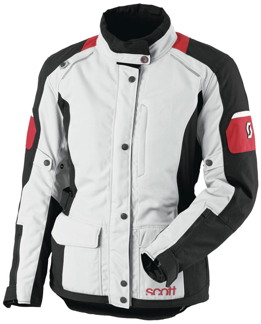 Scott Turn DP Damen Motorrad Textiljacke hellgrau/rot 46 Abbildung 1