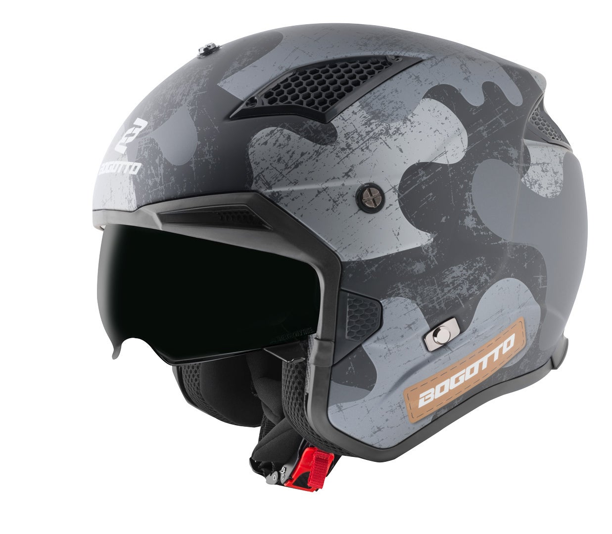Bogotto Radic Camo Hjelm sort mat/grå L Figur 4