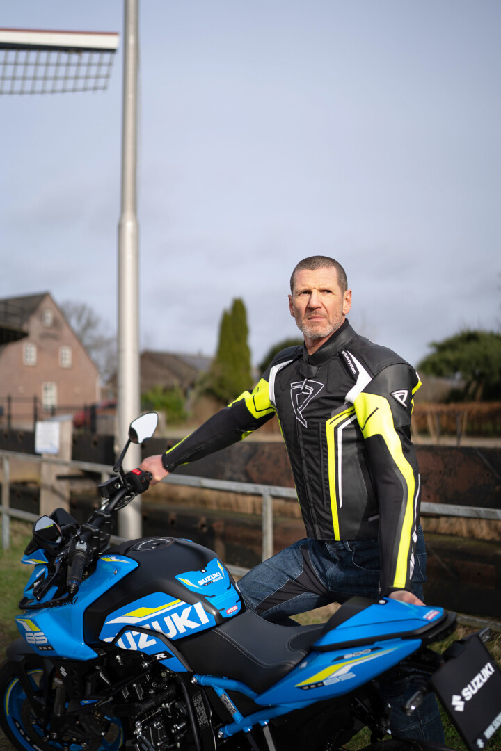 DIFI Valencia Motorcycle Leather / Textile Jacket black/yellow 52 Figure 2