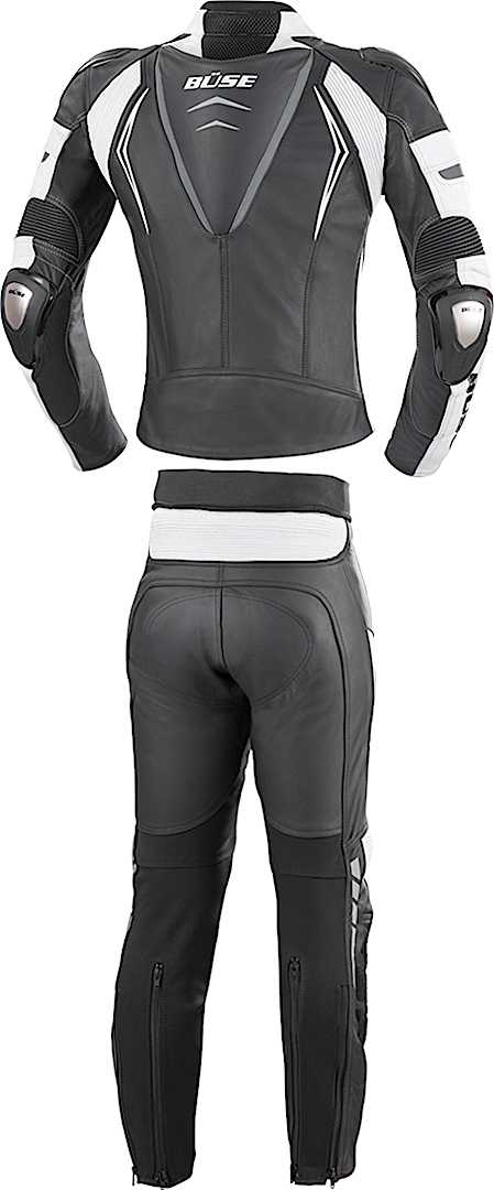 Büse Silverstone Pro Two Piece Motorcycle Leather Suit black/white 48 Figure 2