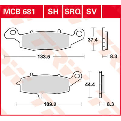 TRW Lucas Sinterbelag MCB681SV Figur 1