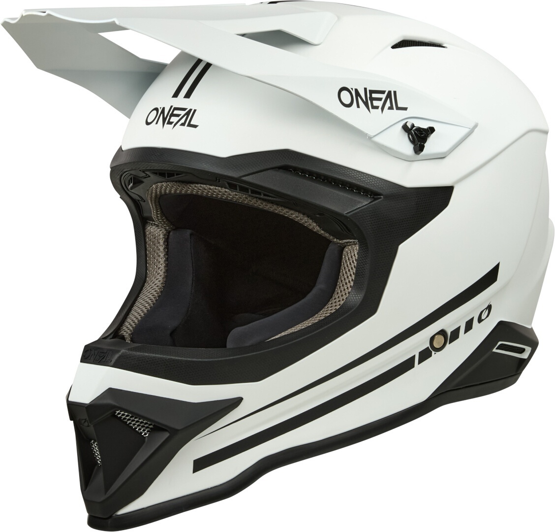 Oneal 1SRS Solid Motocross Helmet white matt M Figure 1