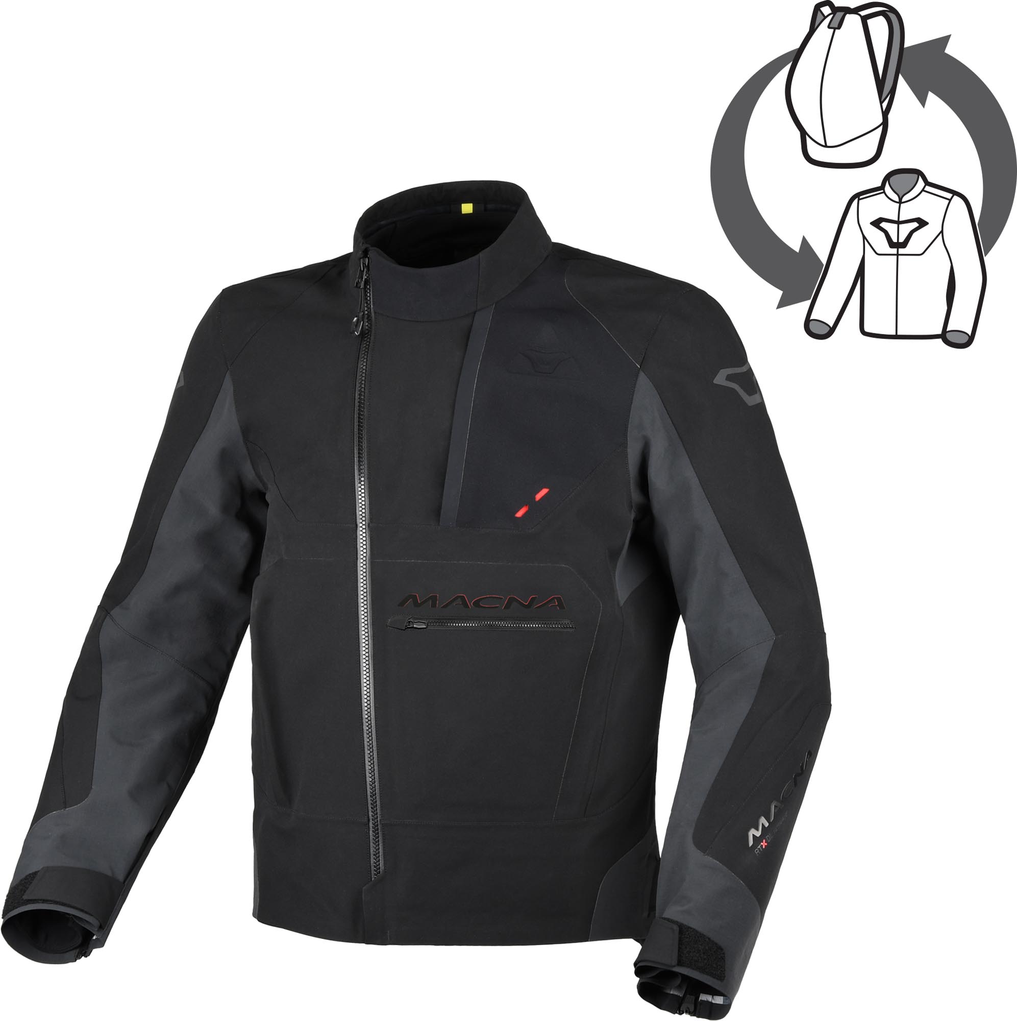 Macna Corvit wasserdichte Motorrad Textiljacke schwarz 3XL Abbildung 1