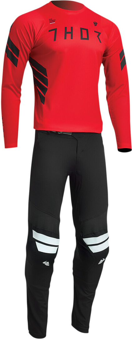 Thor Assist Sting Longsleeve Bicycle Jersey red/black XL Figure 3