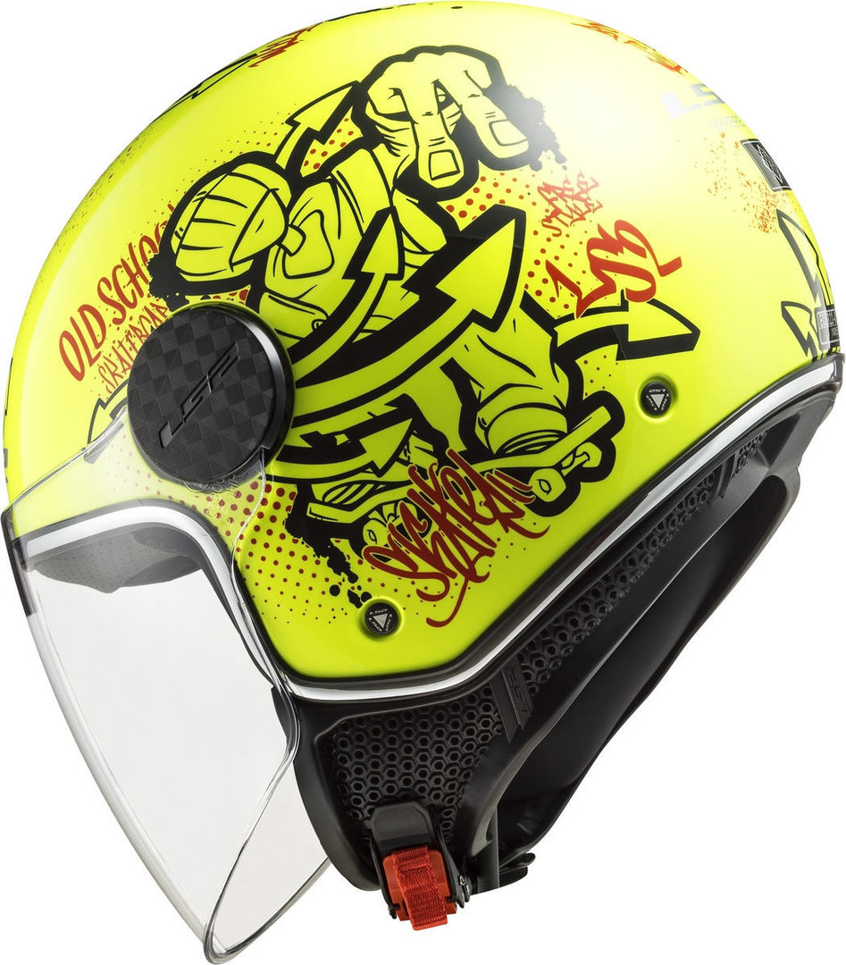 LS2 OF558 Sphere Lux Skater Jet Helmet yellow M Figure 4