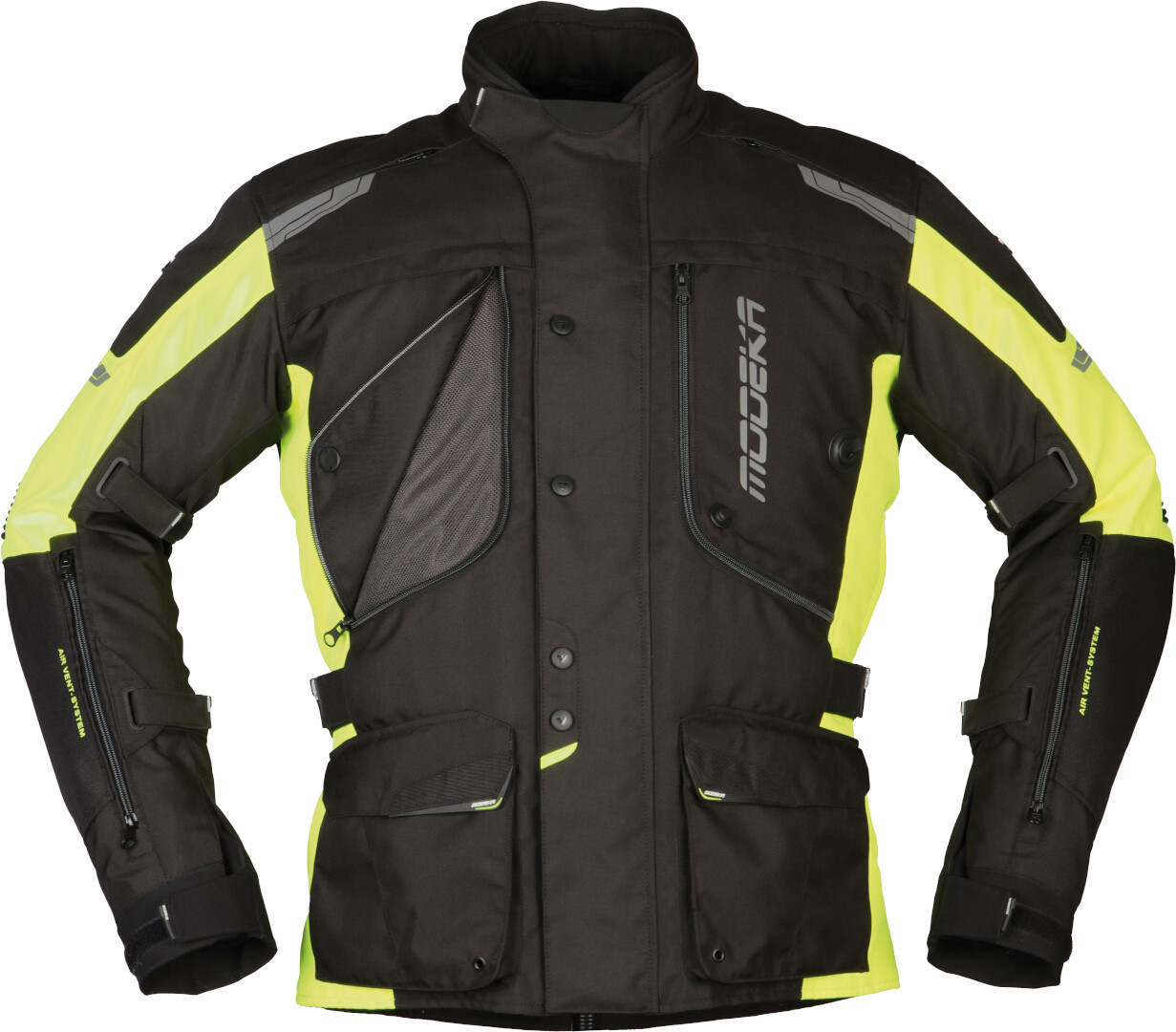 Modeka Aeris Motorrad Textiljacke schwarz/neon M Abbildung 1