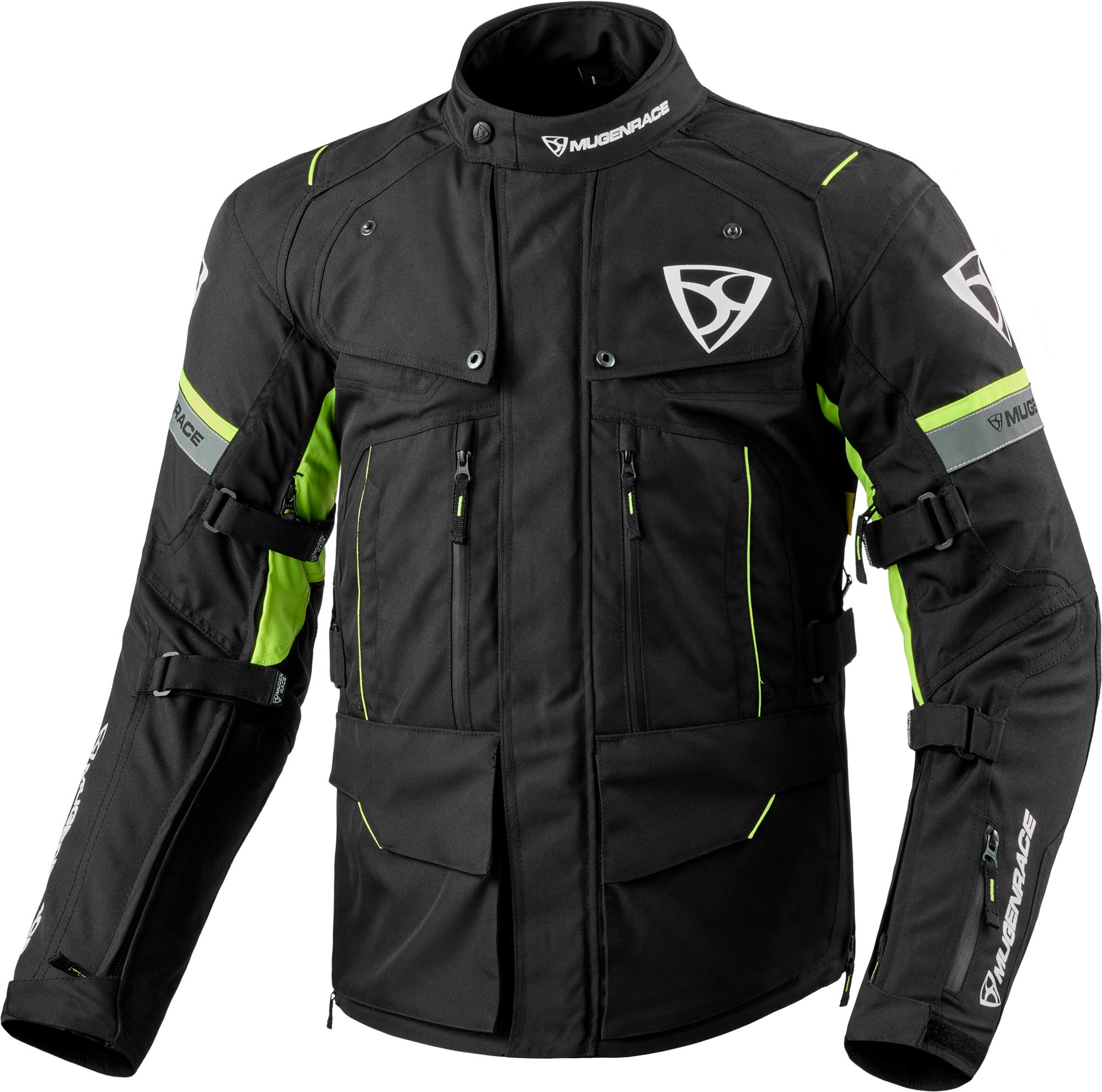 MUGENRACE T-Uno waterproof Motorcycle Textile Jacket black/yellow S Figure 1