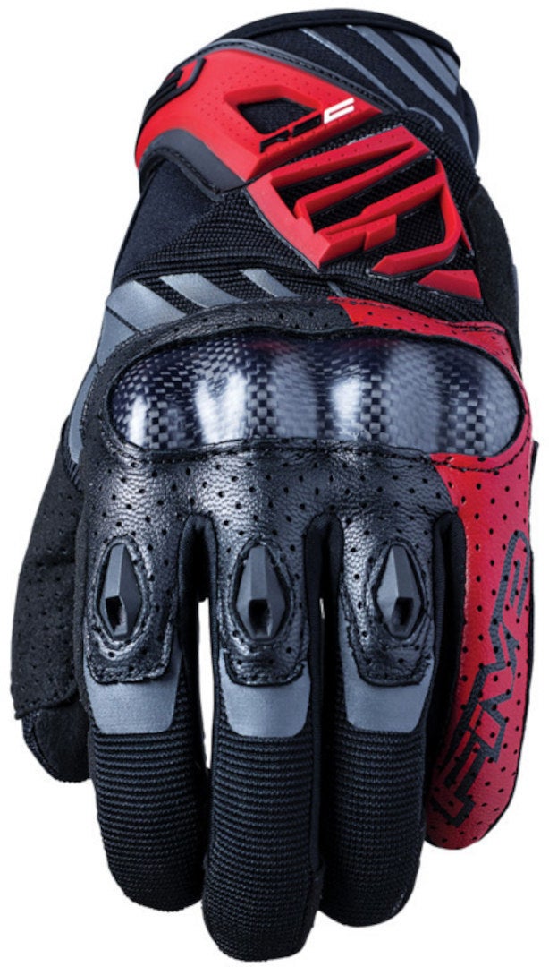 Five RS-C Guanti da moto nero/rosso L Figura 1
