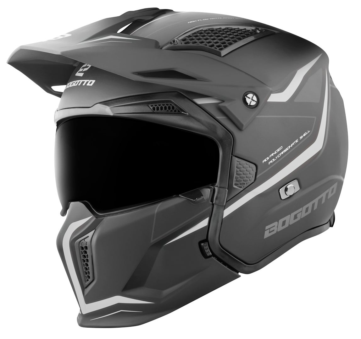 Bogotto Radic WN-ST Capacete Cinza/Preto L Figura 2