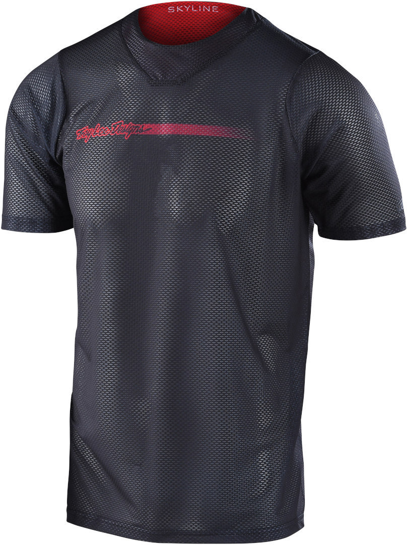 Troy Lee Designs Skyline Air Channel Tricou de bicicletă Negru/Roșu S Figura 1